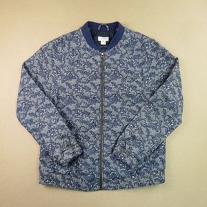 J. Crew XS Blue Floral Toile Jacket Full Zip